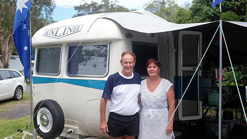 Kevin and Jean Pellick with their 1964 16ft Sunliner