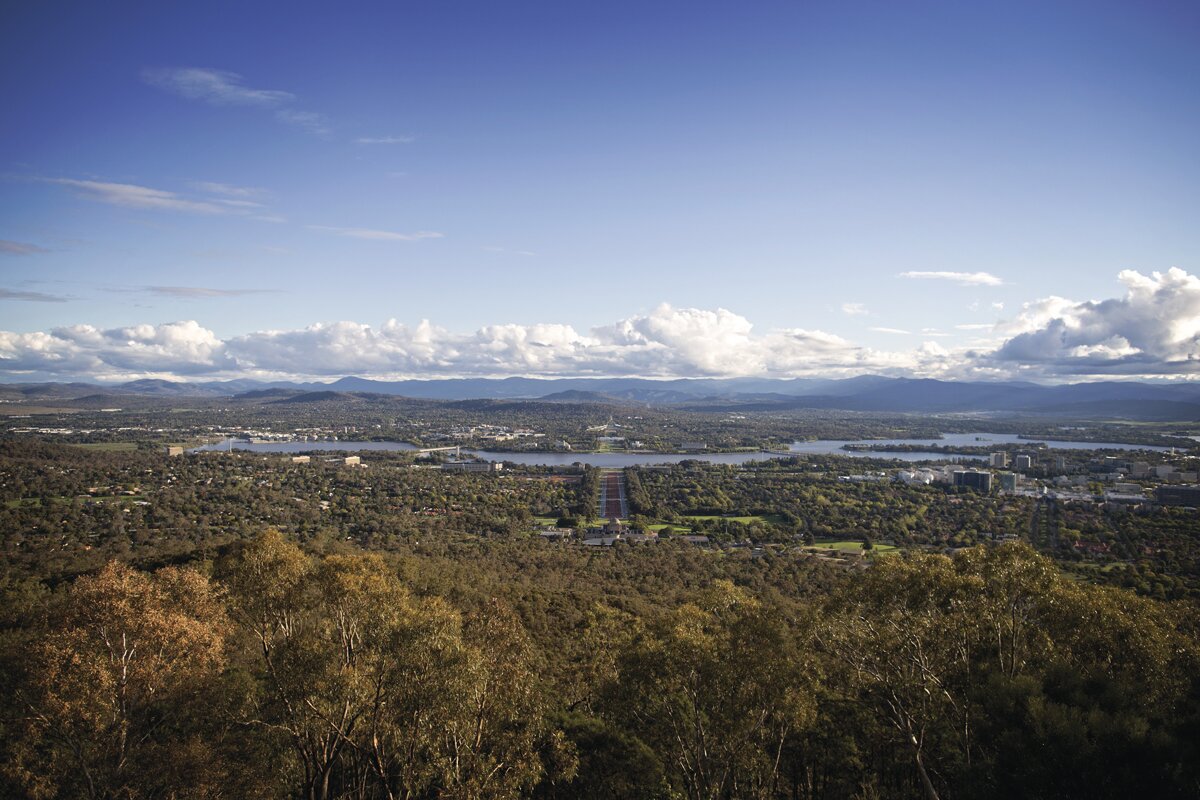 Canberra views from Mount Ainslie lookout