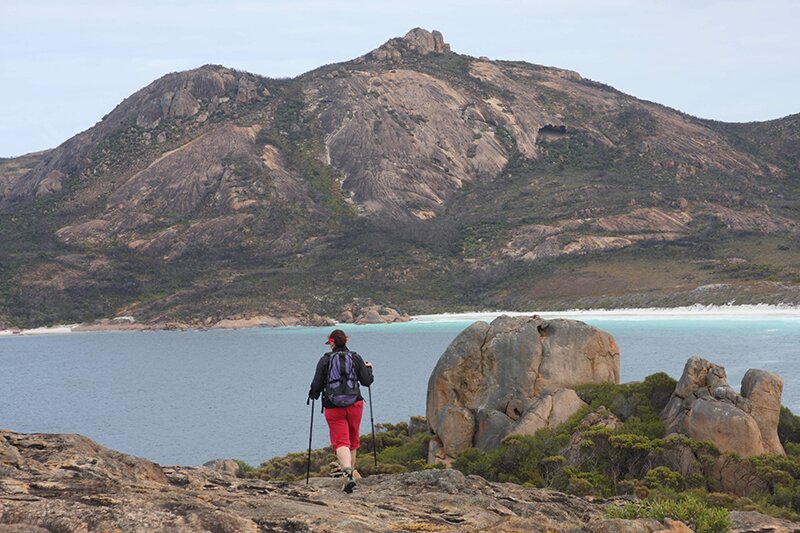 Hiking in Le Grand National Park. Photo: Michael and Jane Pelusey.